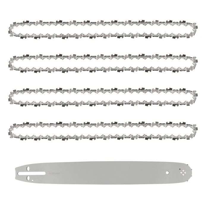 Lot De 4 Chaînes De Tronçonneuse 45 Cm 3/8 LP Pas 1,3 Mm 62 Maillons