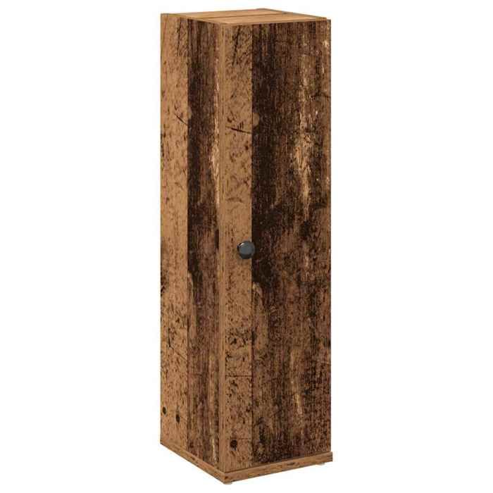 Bonne qualité - Armoire de rangement Meuble de salle de bain et WC - BONNIE - avec porte-rouleau vieux bois DECO M5004892