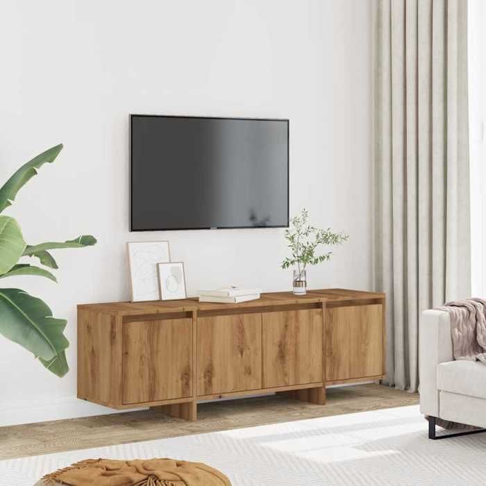 Meuble TV/Hi-Fi - mango - chêne artisanal 120x30x405 cm - bois dingénierie M1732