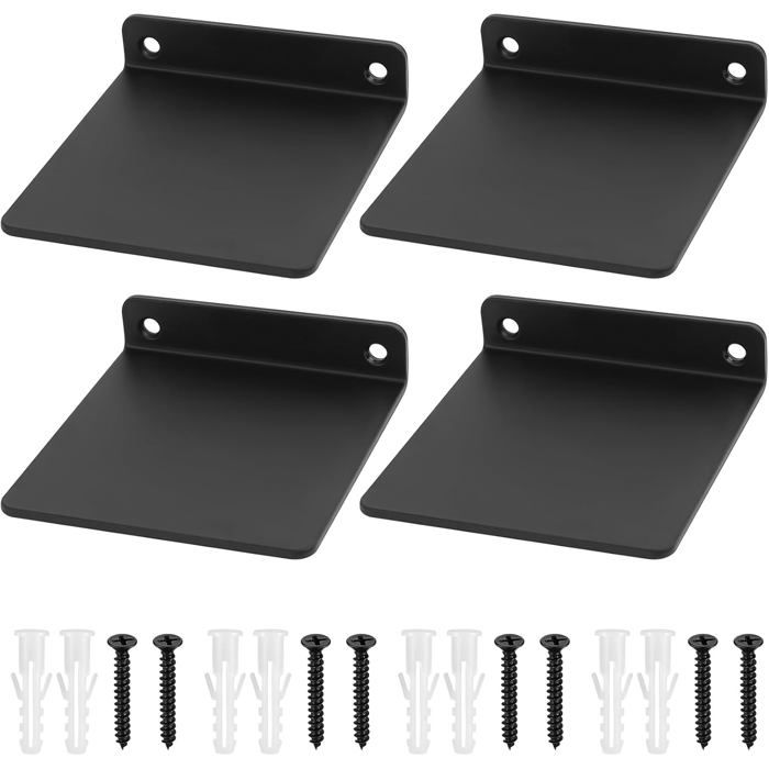 Lot de 4 petites étagères murales noires pour chambre denfant bibliothèque décoration pour cuisine salle de bain 11 x 10 x