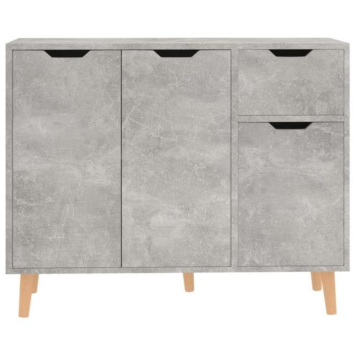 (SOLDE dété) Placard/Buffet bas - Décor salon - gris béton 90 x 30 x 72 cm bois dingénierie *aspect pratique1773642