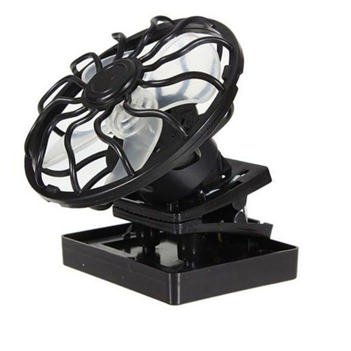 1 Pièce Ventilateur Solaire Portable Écoénergétique pour Maison Dortoir Bureau Ventilateur Noir Pince de Fixation - Handeiu