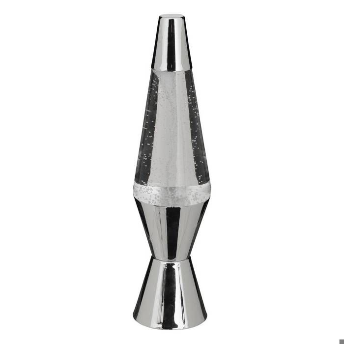 Lampe à poser champignon secteur Lava argent H36 5cm