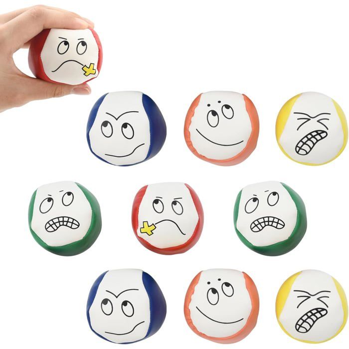 Set De 5 Balles De Jonglage – Diamètre 5 Cm, 45 G – En PU Souple – Couleurs Vives – Coordination œil-main – Débutants Et Enfants
