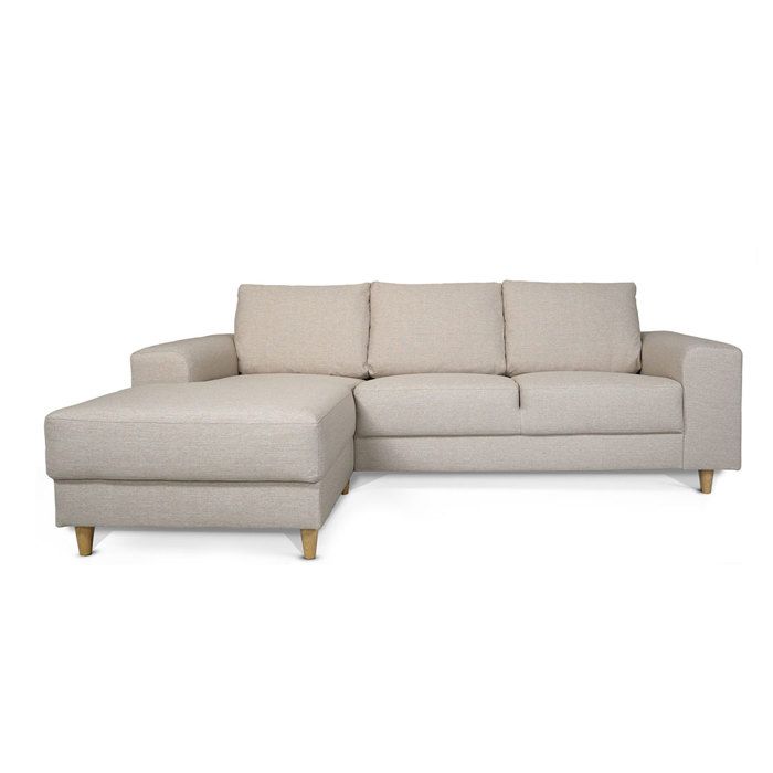 Nordic canapé avec chaise longue tourné vers la gauche beige clair. Nordic canapé avec chaise longue tourné vers la gauche beige clair.