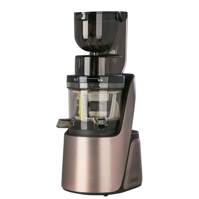 Extracteur de Jus - 4Swiss - BM105 Swan - Moteur 400W - Rotation Lente 37 tr/min - Nettoyage Facile - 4Swiss