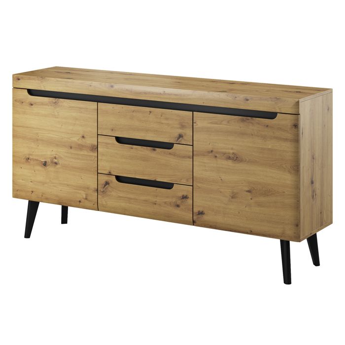 Buffet Komodee SUDBURRY KOM3 Façades en panneaux MDF Chêne Chêne 40 x 160 x 83 cm Buffet Komodee SUDBURRY KOM3 Façades en panneaux MDF Chêne Chêne 40 x 160 x 83 cm