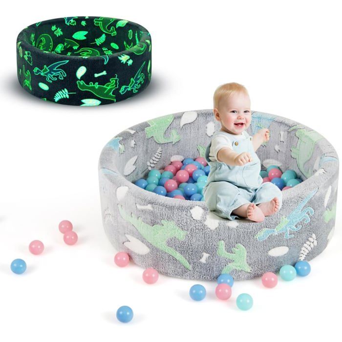 Piscine à balles en mousse amovible Baby Ball Pit de 44,5 x 10 po de Costway avec 50 balles océaniques colorées bleues/roses | Best Buy Canada