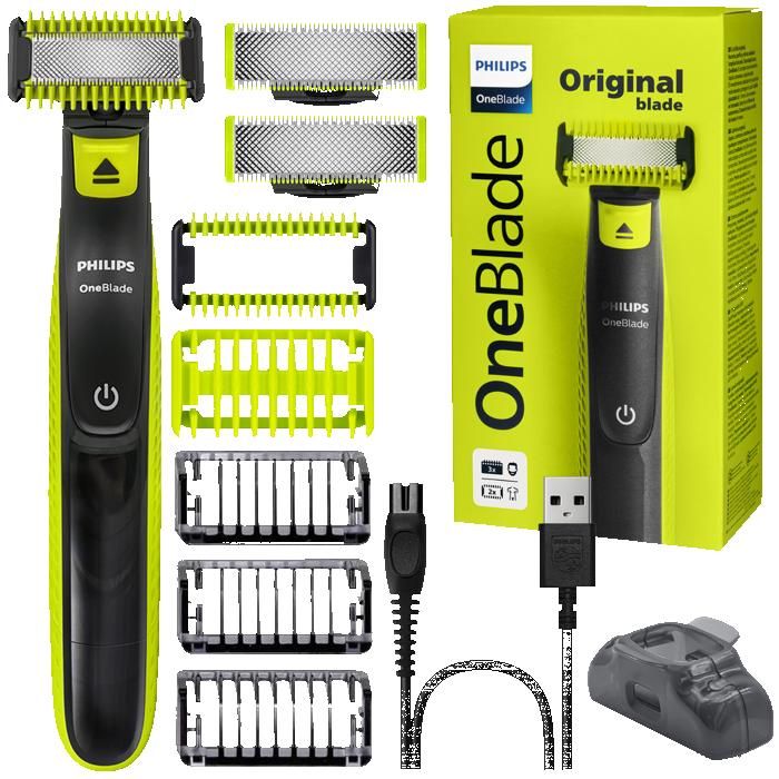 Rasoir électrique homme Philips OneBlade QP282410 Visage et corps Étanche rechargeable