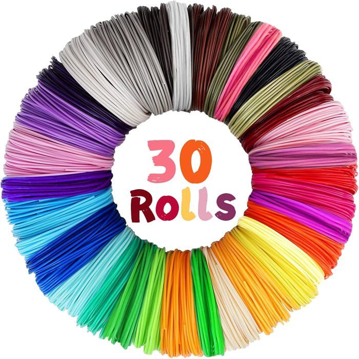 PLA de Filament pour Stylo 3D 1.75mm Chaque 5M Filament PLA 1.75mm ...