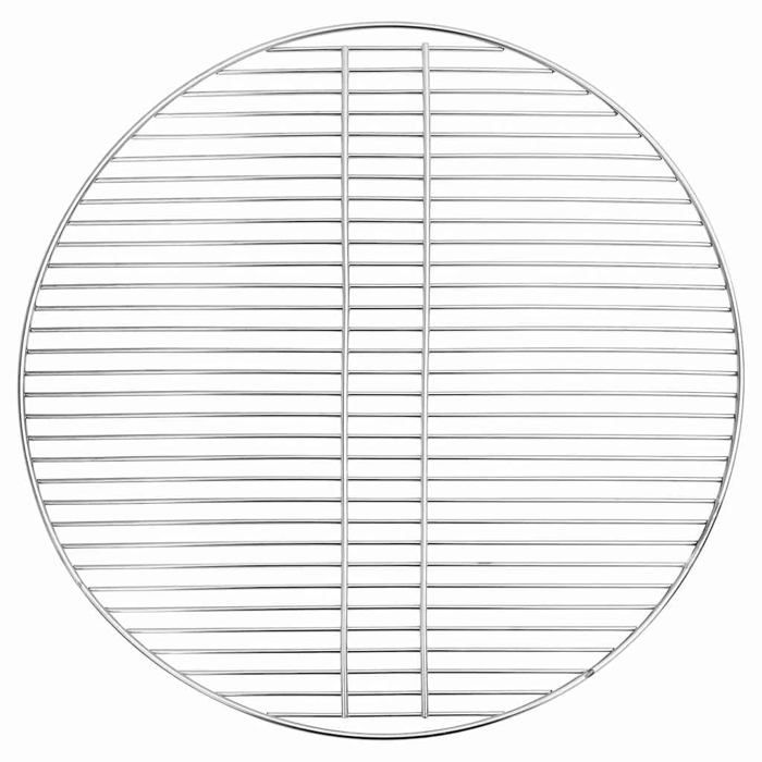 Grille de barbecue ronde - vidaXL - 60x60 cm - Argenté - Acier inoxydable - Moderne - Facile à nettoyer