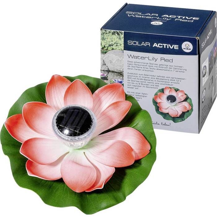 FIAP 3206-4 SOLAR ACTIVE WaterLily Red Lampe décorative solaire LED LED intégrée rouge