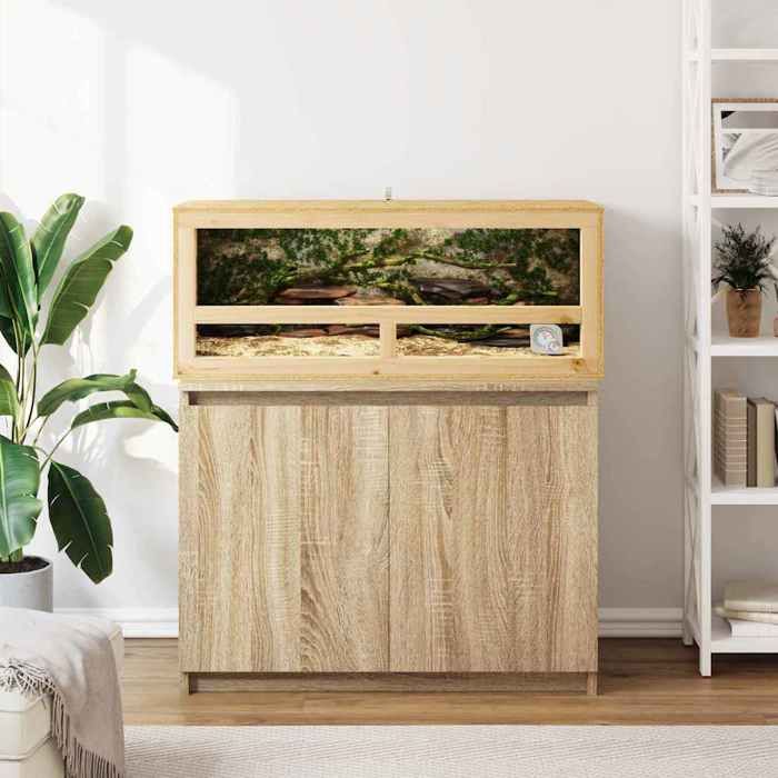 Meilleurs prix pour Terrarium - MOTHINESSTO - MOT10690 - 100 x 40 x 40 cm - OSB - Verre trempé - Marron