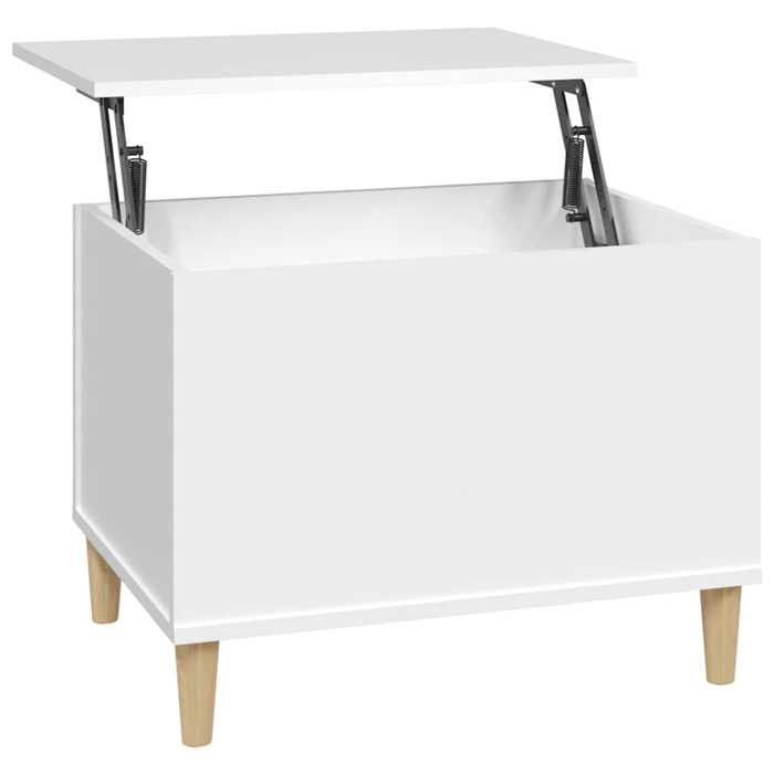 En PromotionTable basse(1 PC) - SHIELD - Support 30 kg - table du canapé - Blanc 60x445x45 cm Bois dingénierie T83819