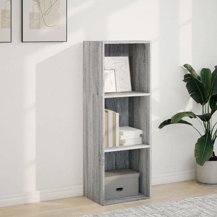 BEAU Bibliothèque de rangement - ZENCORE - Organisateur de Livre - Pour Séjour - sonoma gris 40x30x114cm - Bois dingénierie LH60338