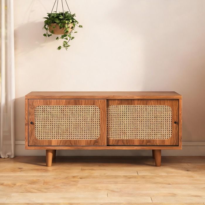 104 x 40 x 48 cm meuble de rangement à chaussures 2 portes avec étagère réglable design élégant brown finish