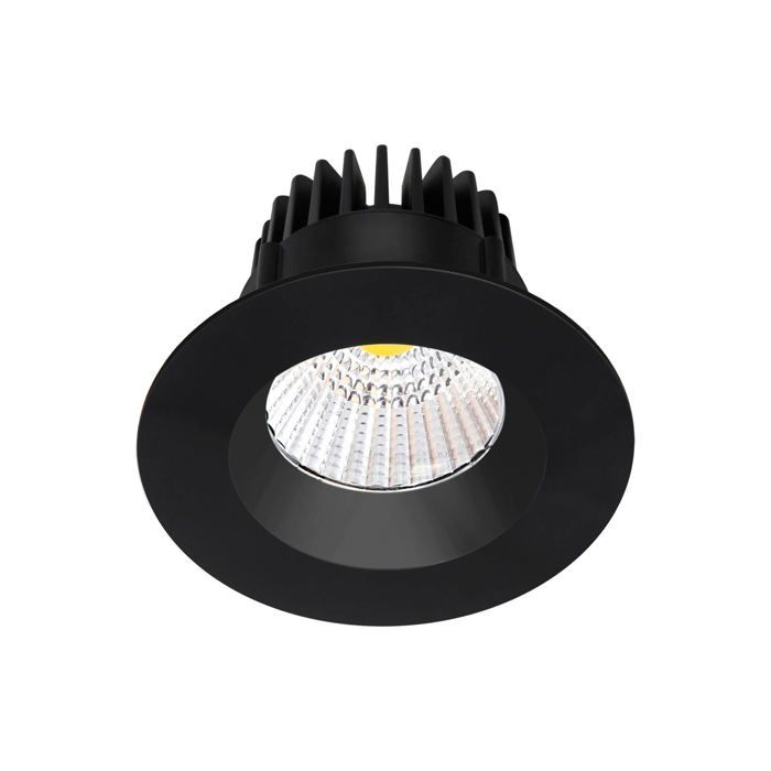 LED Spot encastrable Aryx à intensité variable (Moderne) en Noir Aluminium e. a. pour Salon & Salle manger (1 lampe à) HT lampe