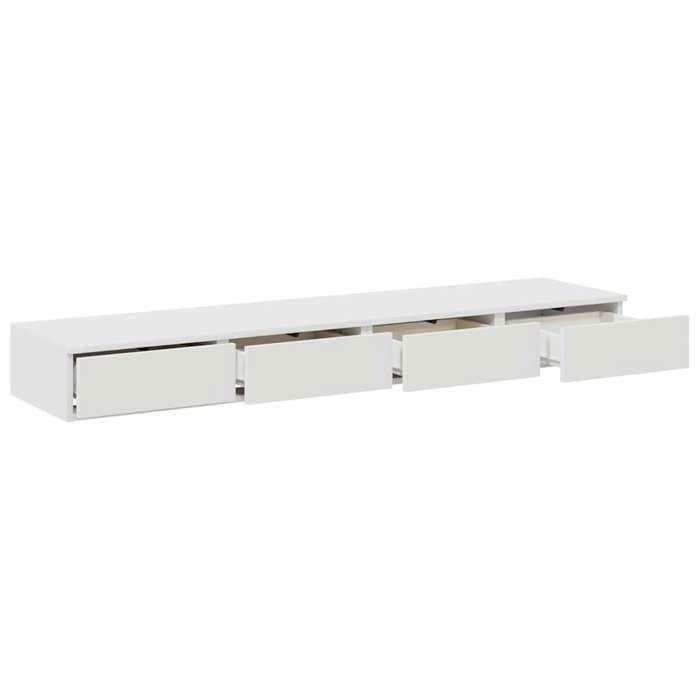 Tiroirs de lit Moderne Meuble de chambre/salon Blanc 160x36.5x16.5 cm Bois dingénierie CC88