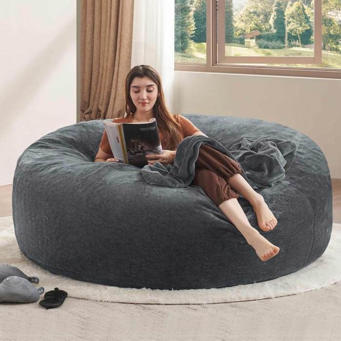 4FT Pouf poire canapé fauteuil de lecture et lit dappoint pliable pour petits espaces adulte