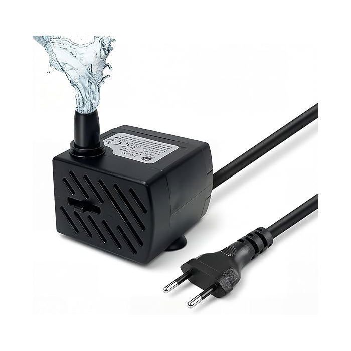 Pompe à Eau Submersible 3.5W Pompe Aquarium Ultra Silencieuse 200L/H avec Câble de 1 5M Pompe Fontaine à Eau Chat pour POMPE