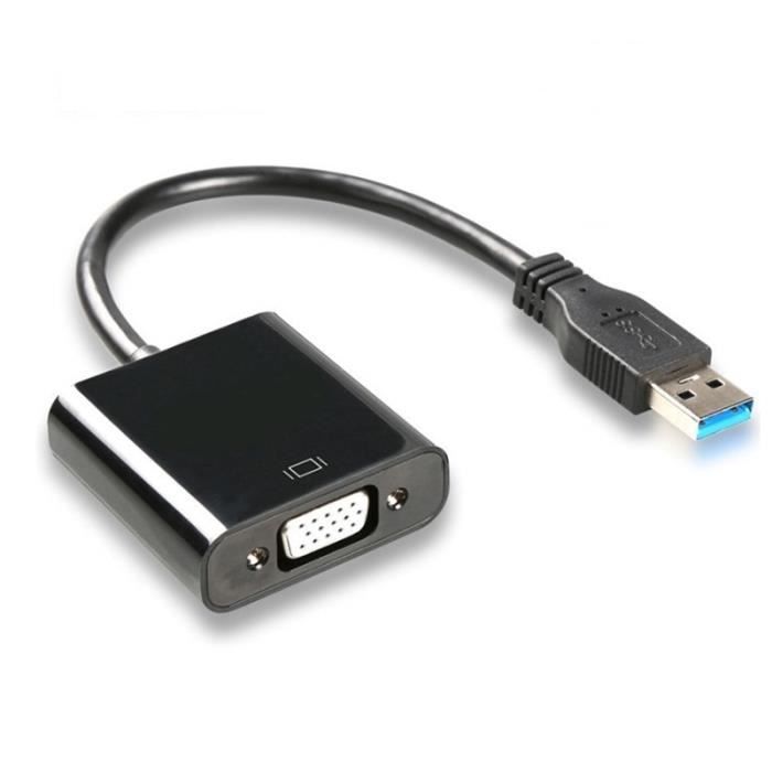 Ineck - INECK - Adaptateur Video USB 3.0 vers VGA - Carte Graphique Externe  - Câble antenne - Rue du Commerce