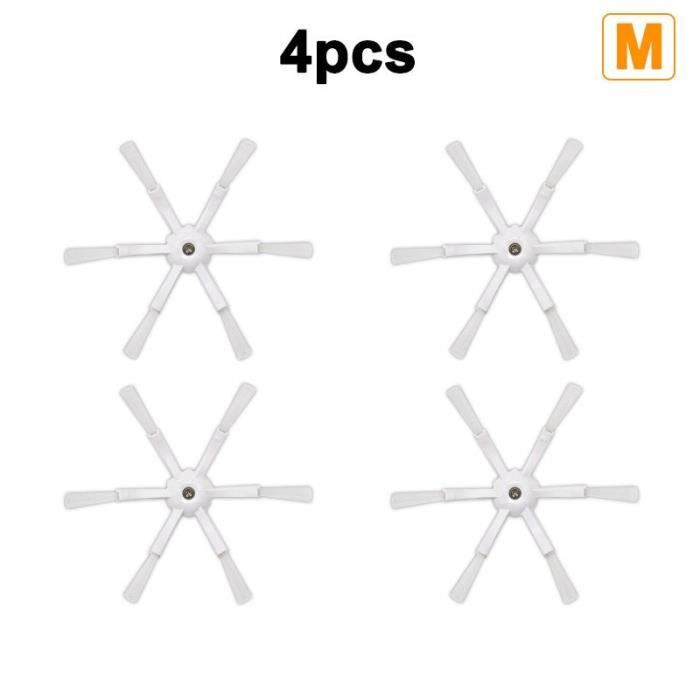 Fixbetter Lot De 6 Brosses Latérales De Rechange Pour Xiaomi X20+, X20 Max, X20 Pro, X10+, Für Dreame L10s Ultra, L10 Ultra, L10 Prime, L10s Pro Gen 2, S10, S10 Pro, S20