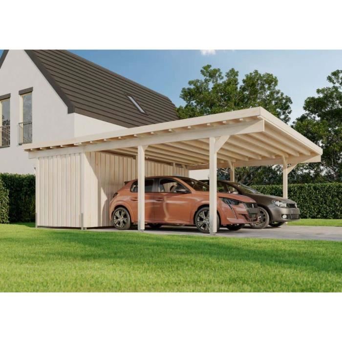 Carport double Göteborg Alpholz lasure