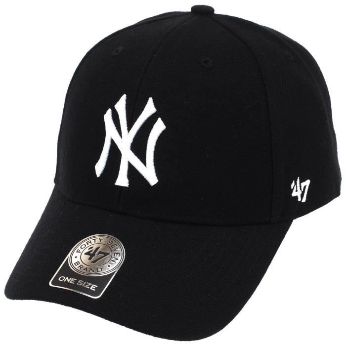 Casquette - 47 brand - New York Yankees - Noir - Ajustable - Logo brodé