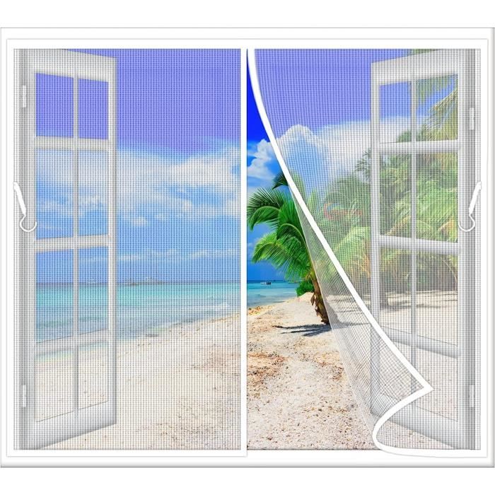 Moustiquaire Porte Magnétique 115X185Cm Fermeture Automatique Rideau De Porte Antimoustique