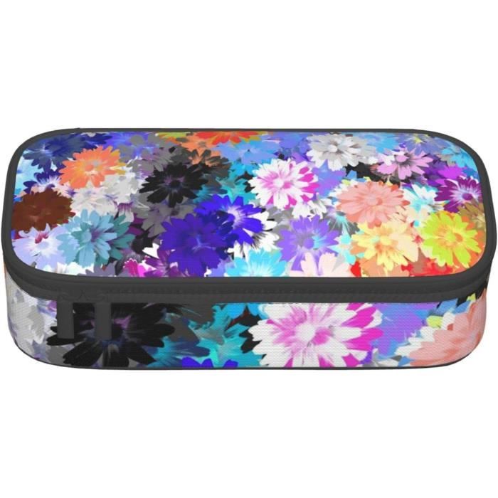 SOLSTM Grande Trousse à Crayons Grise Avec 3 Compartiments Pour Fournitures Scolaires, Fournitures De Bureau, Cosmétiques, Etc. Grande Capacité Pour Garçons, Filles, Gris, Trousse à Crayons