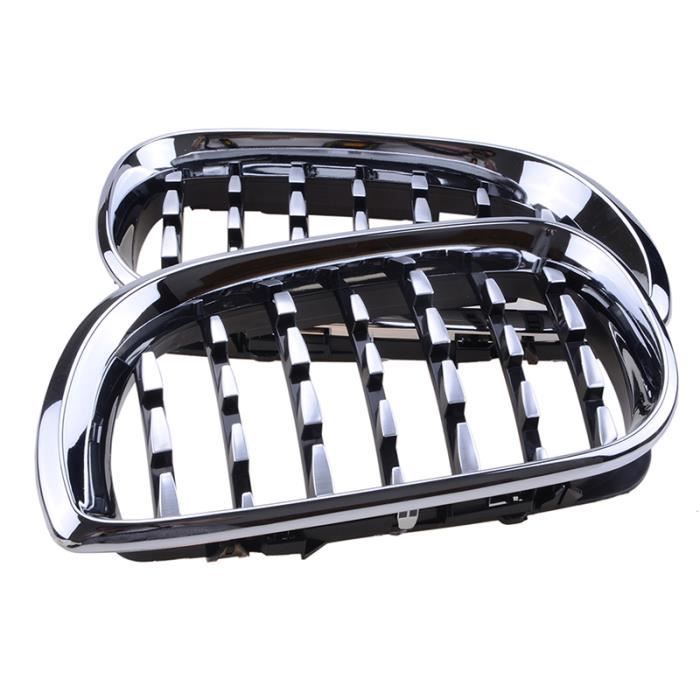 Grille Avant Diamant Noir Et Argent Pour BMW Série 3 F30/F31 (2012-2018) - Remplacement Style Sport
