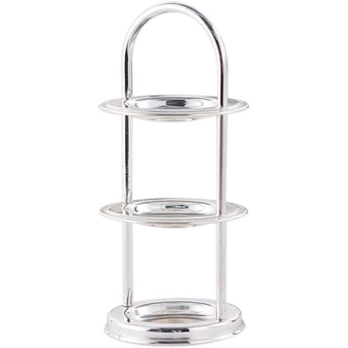 Présentoir à Cupcakes En Bois D'acacia 3 étages - Design Balançoire Pliable - Idéal Pour Buffets, Fêtes, Mariages