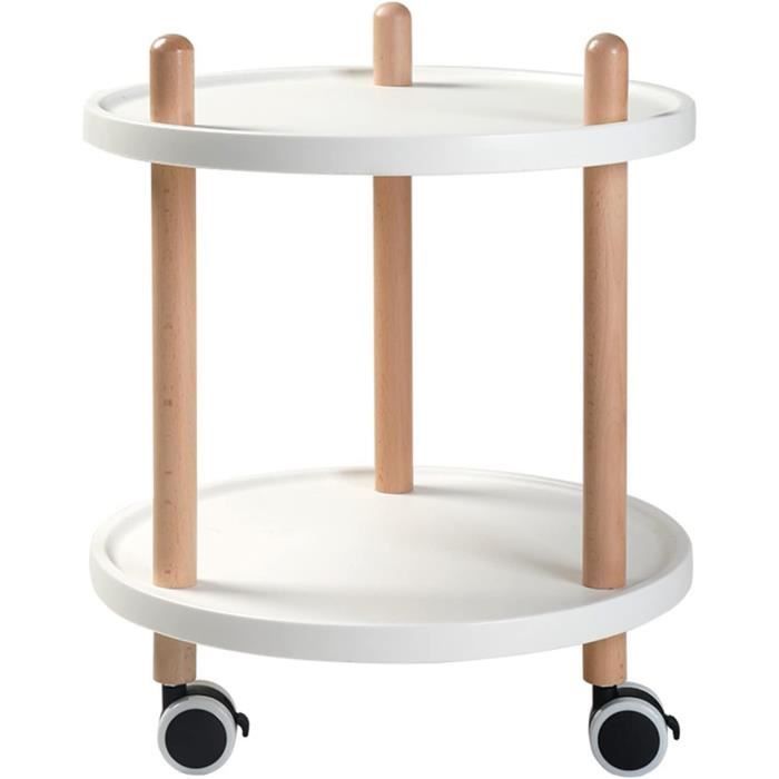Chariot De Rangement Mobile 3 Niveaux - Dimensions 69x33x22 Cm, Blanc Ou Noir - Pour Cuisine, Salon, Bureau, Rangement Organisé