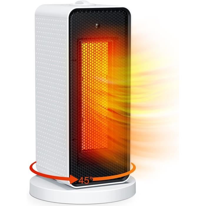 Radiateur Soufflant De Salle De Bain 2000W Avec Thermostat - Classe A+++, Blanc, Portable