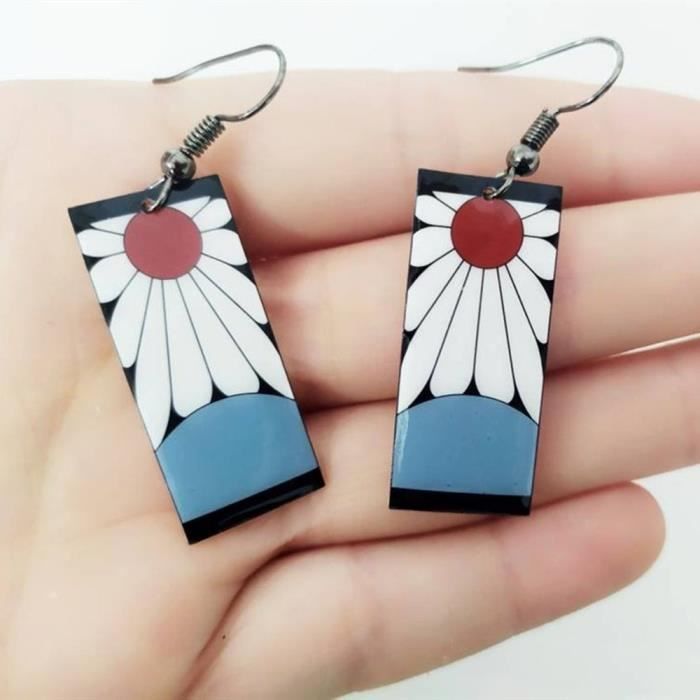 Hanafuda Demon Slayer Boucles D'oreilles Tanjiro Kamado Kimetsu No Yaiba Boucles D'oreilles Hanafuda Demon Slayer Boucles D'oreilles Tanjiro Kamado Kimetsu No Yaiba Boucles D'oreilles