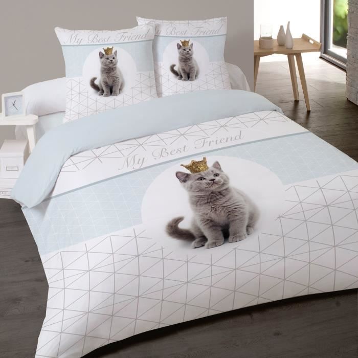 Housse De Couette Chat King Chaton 240 X 2 2 Taies Coton Cdiscount Maison Housse De Couette Chat King Chaton 240 X 2 2 Taies Coton Cdiscount Maison