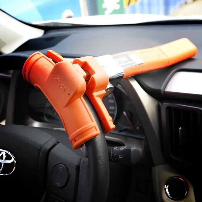 Canne Antivol Bloque Volant Cadenas Volant Blocage Sécurité Auto Voiture 2 Clé