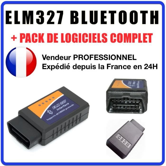 Interface ELM327 BLUETOOTH - Valise Diag Auto OBD