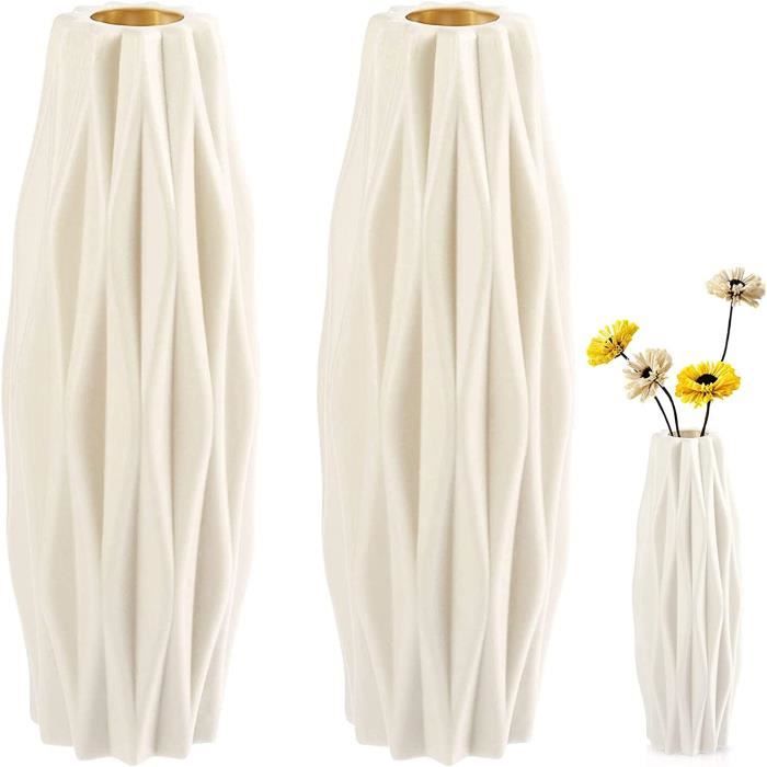 Lot De 2 Vases En Céramique Pour Fleurs, Marron Et Beige, Pour Salon Lot De 2 Vases En Céramique Pour Fleurs, Marron Et Beige, Pour Salon