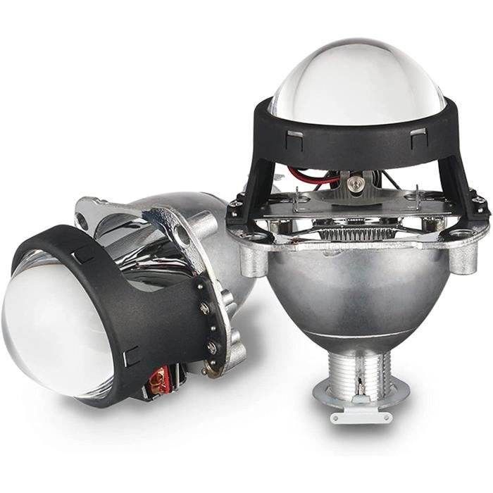 Ampoule à LED Lentille de projecteur BI Xenon de 2,5 pouces avec DRL LED  Angel Eyes Supouds HB3 HB4 H4 H4 H7 Phare de la moto A786 - Cdiscount Maison