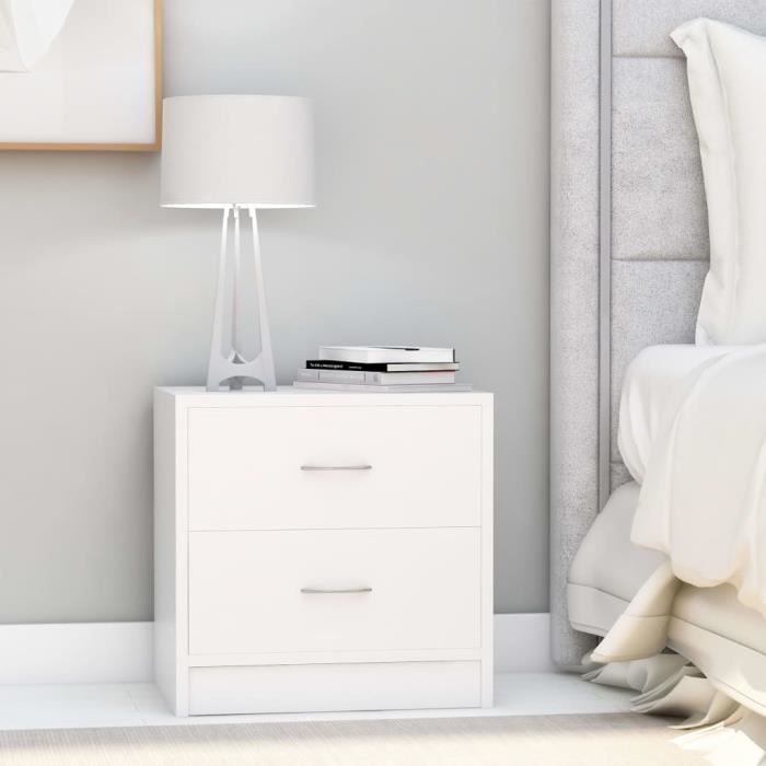 🍓8018Parfait- Table de chevet Scandinave décor - Table de Nuit Table dappoint - Meuble Chambre Meuble de chevetBlanc 40 x 30 x 40