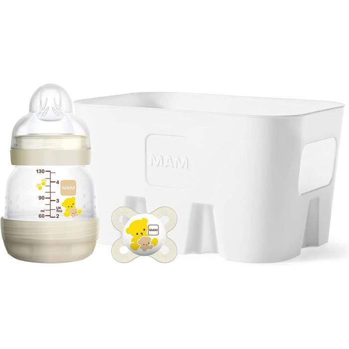 MAM Biberon Easy Start Anti-Colique - 160ml - 0 à 6 mois - Tétine Débit 1 -  Lot de 2 - Rose et blanc - Cdiscount Puériculture & Eveil bébé
