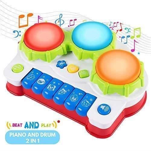 Jouet Musical Piano Et Tambour Pour Bebe Clavier Electrique D Apprentissage Precoce Instruments Avec Lumiere Et Musique Pas Cher Achat Vente Corde Pour Instrument Cdiscount