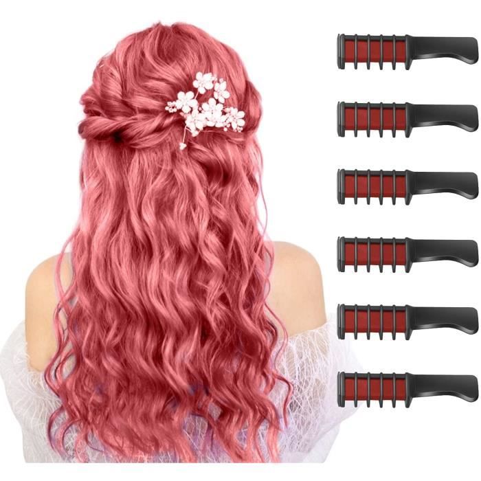 6 Pièces Peigne à Craie pour Cheveux, Cheveux Craie Peignes de Craie  Temporaire Dye Couleur de Brosse pour Filles Enfants Cade[59] - Cdiscount  Au quotidien