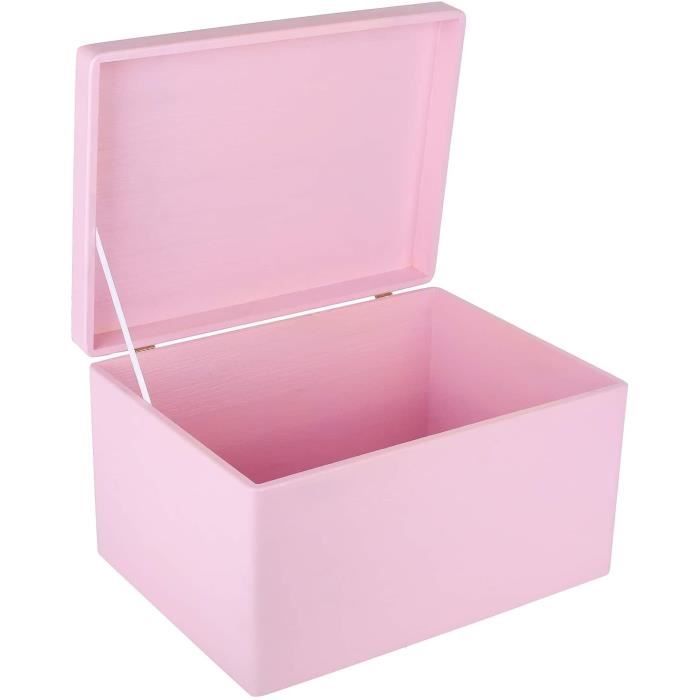 Xxl boite rangement en bois à décorer rose 40 x 30 x 24 cm (+ - 1 cm) avec  couvercle naturel boîte grande caisse coffre m[428] BOITE - MALLETTE DE  RANGEMENT - Achat / Vente BOITE - MALLETTE DE RANGEMENT - Cdiscount