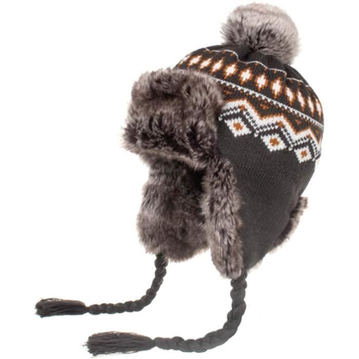 TO TO Épais bonnet dhiver Bonnet en tricot Bonnets chauds doux Bonnet de câble Chunky Bonnet confortable Bonnets Chapeaux pour femmes et hommes