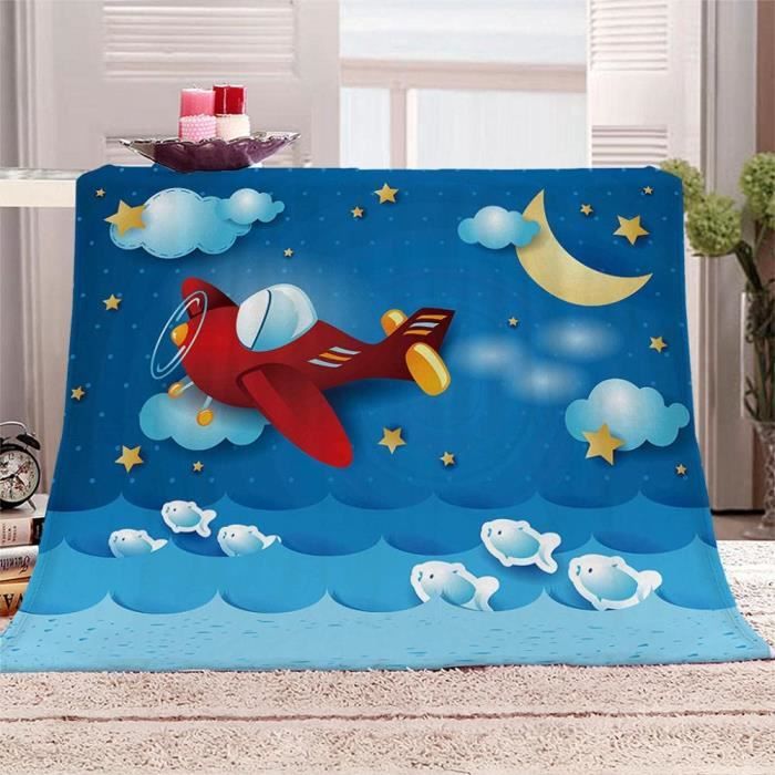 Couverture Jungle Animaux 130x150 Cm - En Flanelle Microfibre, Douce Et Chaude, Pour Enfants Et Canapé