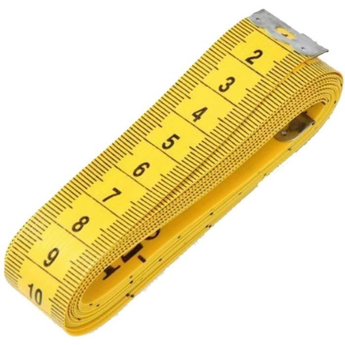 5pcs 300cm 120 Couture mesure suivant un régime en tissu jaune Craft Règle Ruban  à mesurer 