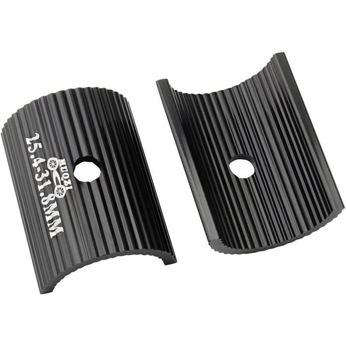 Lot De 2 Cales De Guidon Vélo - Réducteur 31,8 Mm à 35 Mm - Alliage Aluminium Noir - Augmentation Friction Et Sécurité - 8