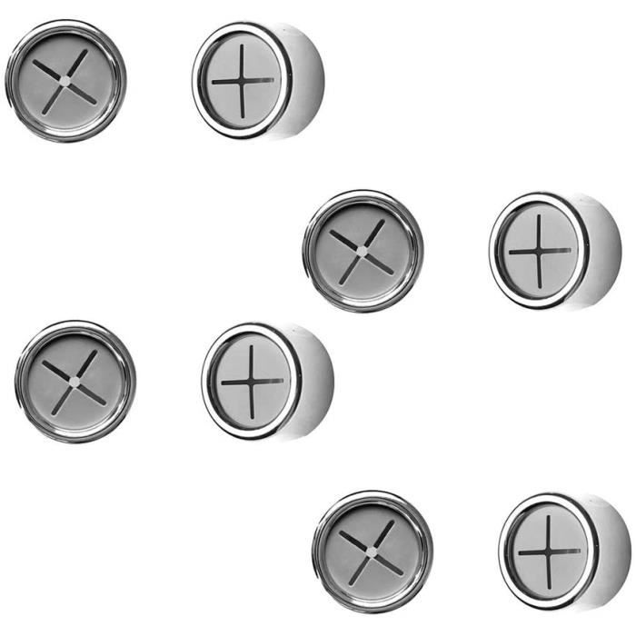 Lot De 6 Porte-Torchons Autocollants MIVORA - Crochets Ronds ABS Pour Cuisine Et Salle De Bain - Argenté Et Noir